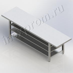 Скамья сплошная с полками IC2.03.03