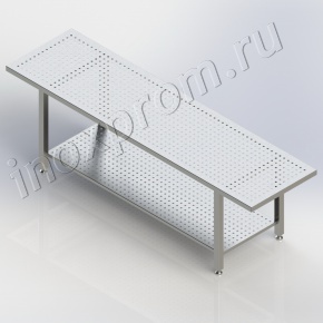 Скамья перфорированная с полкой IC2.02.01